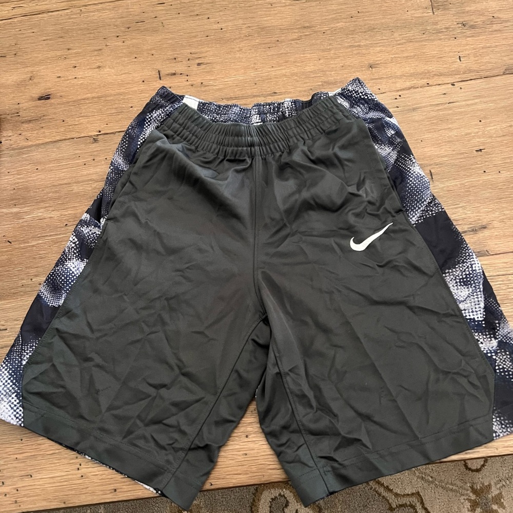 Nike Black and Patterned Athletic Shorts